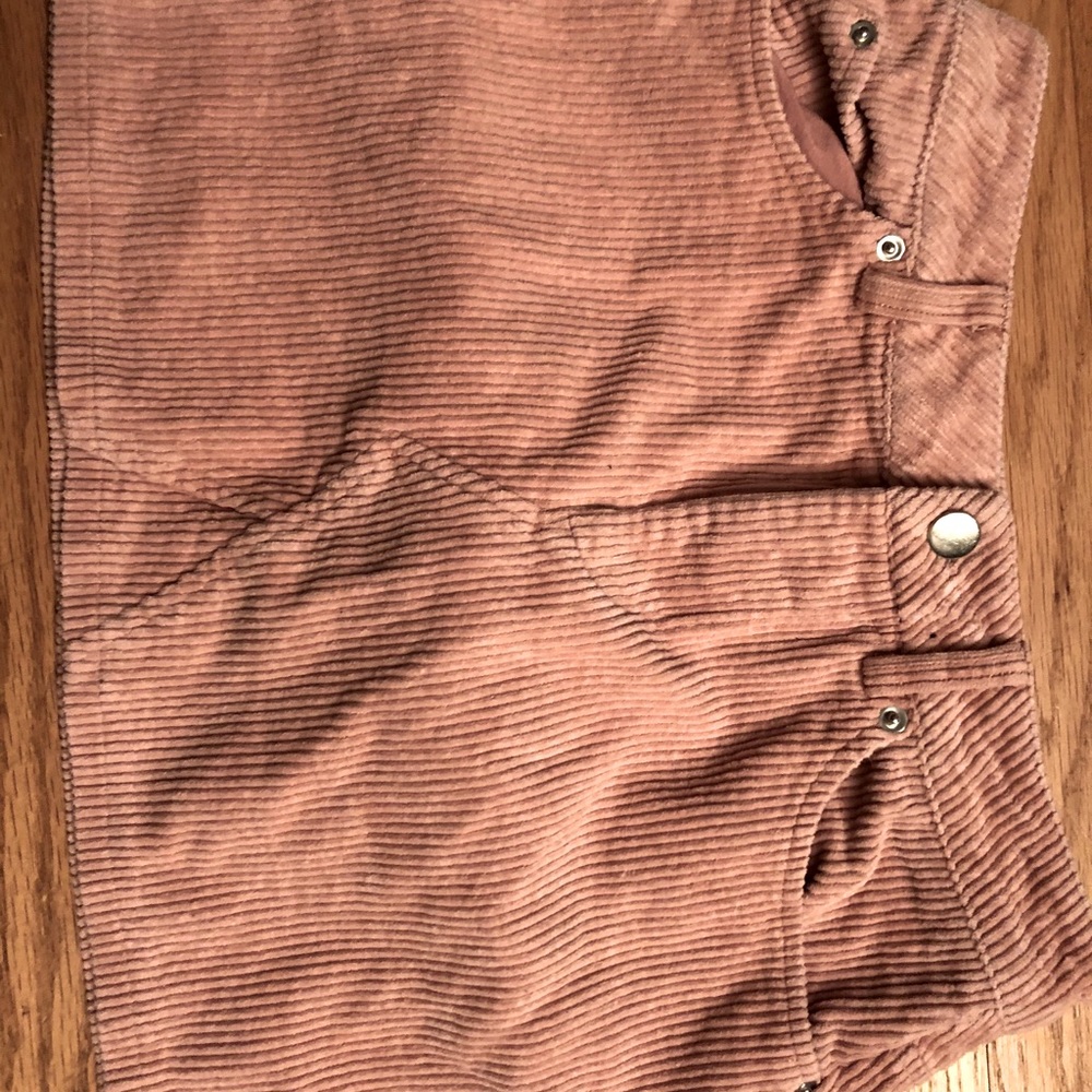 Pink Corduroy mini-skirt